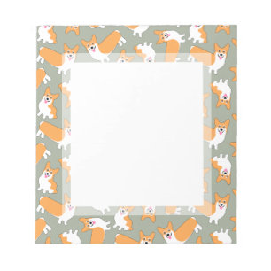 Pembroke Welsh Corgi Mönster Anteckningsblock