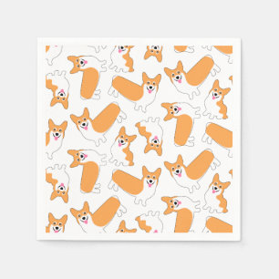 Pembroke Welsh Corgi Mönster Pappersservett