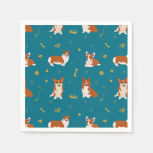 Pembroke Welsh Corgi Mönster Pappersservett