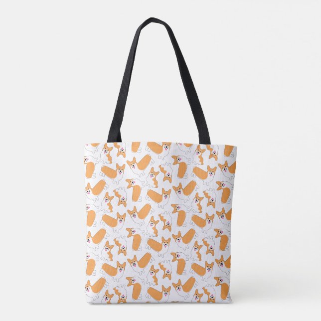 Pembroke Welsh Corgi Mönster Tygkasse (Baksida)