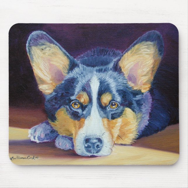 Pembroke Welsh Corgi Mousepad Musmatta (Framsidan)