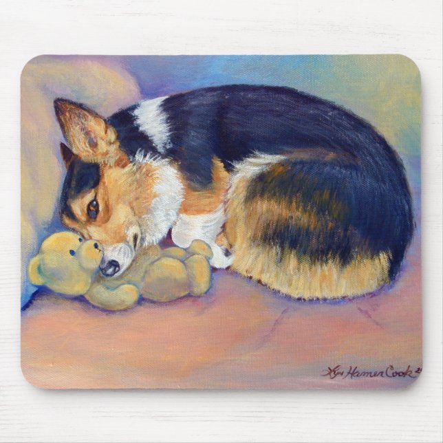 Pembroke Welsh Corgi Mousepad Musmatta (Framsidan)