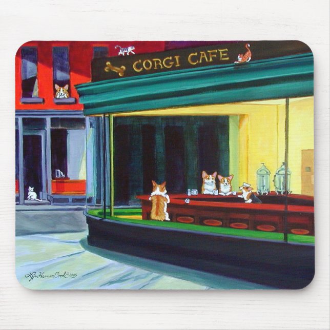 Pembroke Welsh Corgi Mousepad Musmatta (Framsidan)