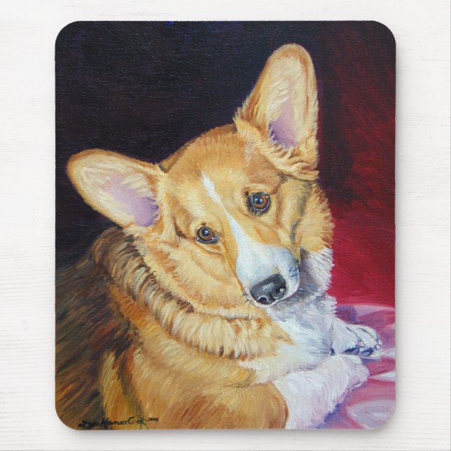 Pembroke Welsh Corgi Mousepad Musmatta (Framsidan)