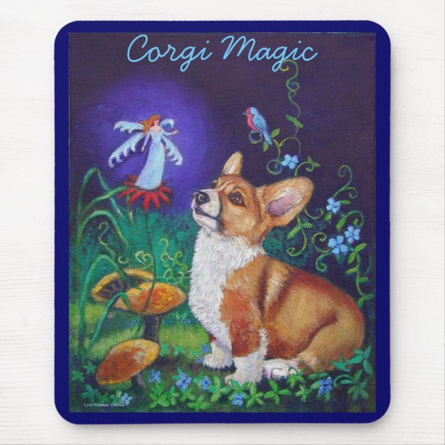 Pembroke Welsh Corgi Mousepad Musmatta (Framsidan)