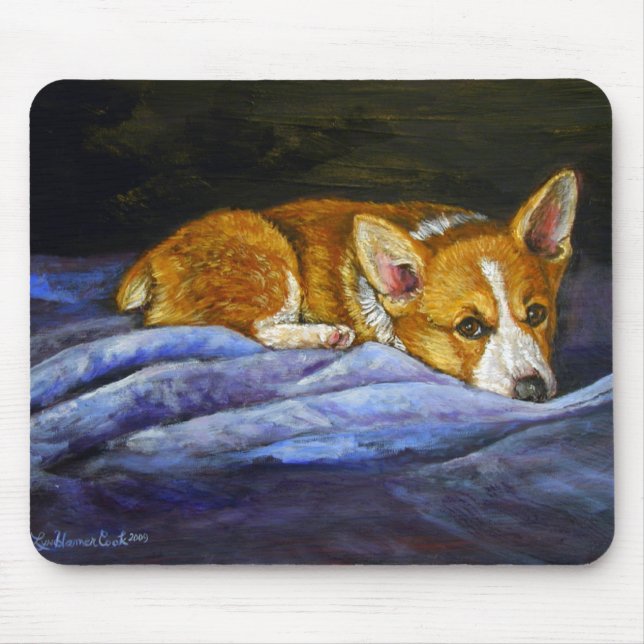 Pembroke Welsh Corgi Mousepad Musmatta (Framsidan)