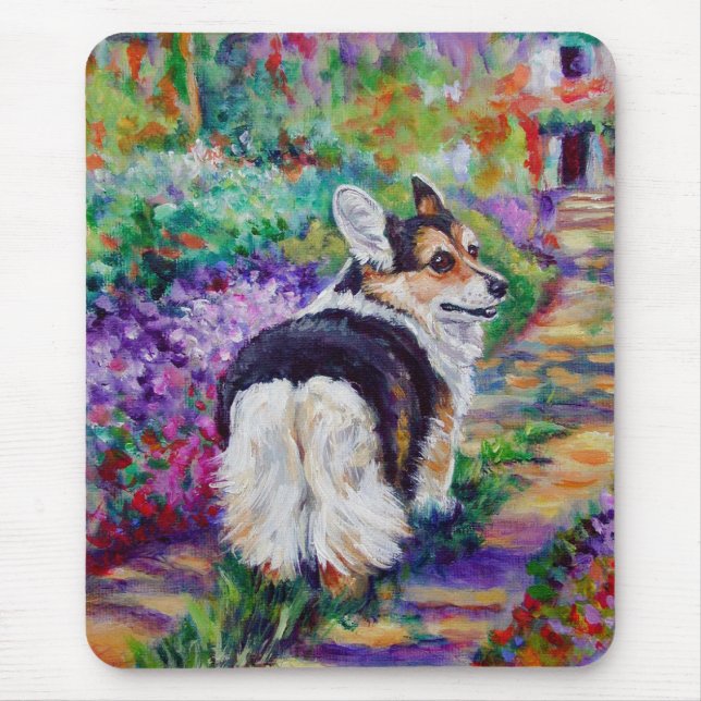 Pembroke Welsh Corgi Mousepad Musmatta (Framsidan)