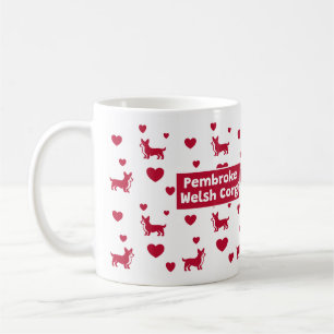 Pembroke Welsh Corgi Mugg med röda örter