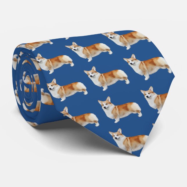 Pembroke Welsh Corgi Neck Tie Slips (Rullad)