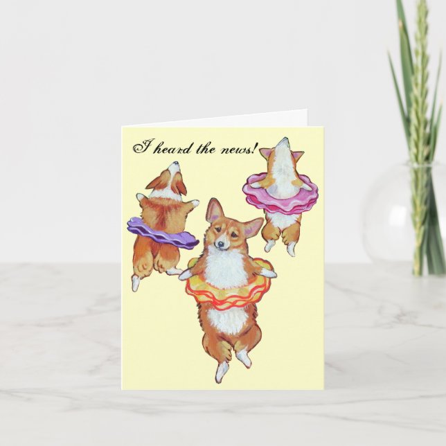Pembroke Welsh Corgi Note Card Kort (Framsida)
