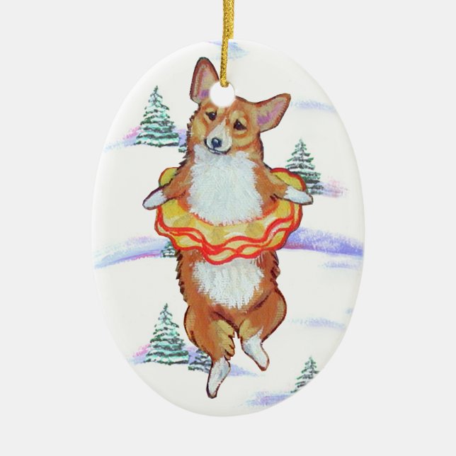 Pembroke Welsh Corgi Oval Ornament (Framsidan)