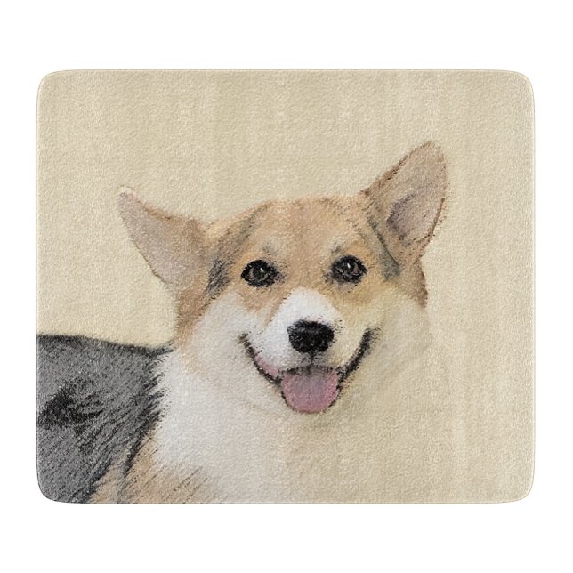 Pembroke Welsh Corgi Painting - Original Hund Art (Framsidan)