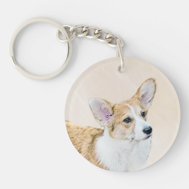 Pembroke Welsh Corgi Painting - Original Hund Art (Framsidan)