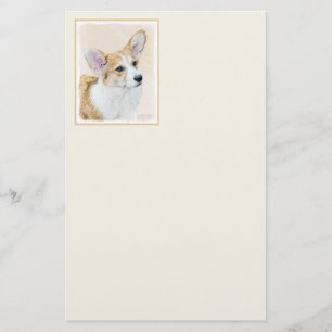 Pembroke Welsh Corgi Painting - Original Hund Art Brevpapper