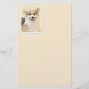 Pembroke Welsh Corgi Painting - Original Hund Art Brevpapper