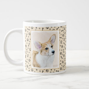 Pembroke Welsh Corgi Painting - Original Hund Art Jumbo Mugg