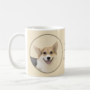 Pembroke Welsh Corgi Painting - Original Hund Art Kaffemugg