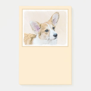Pembroke Welsh Corgi Painting - Original Hund Art Post-it Block