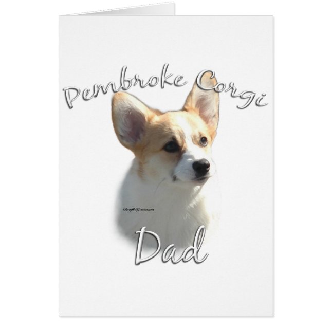 Pembroke Welsh Corgi Pappa 2 Hälsningskort (Framsidan)