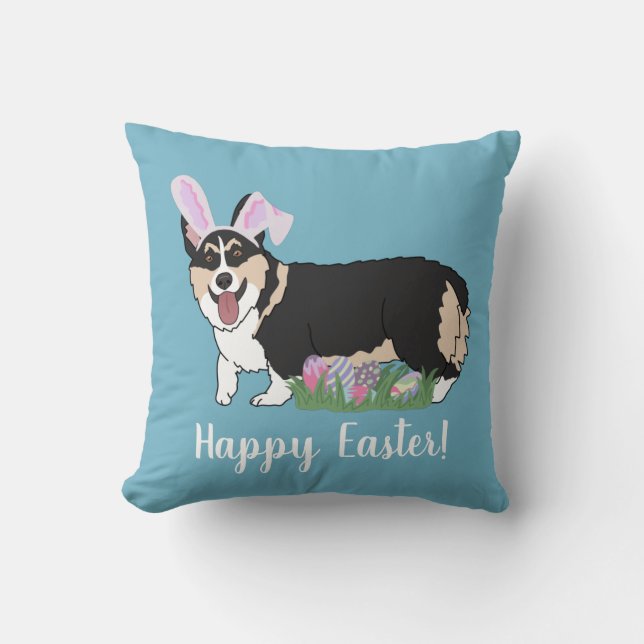 Pembroke Welsh Corgi Påsk Kudde (Framsida)