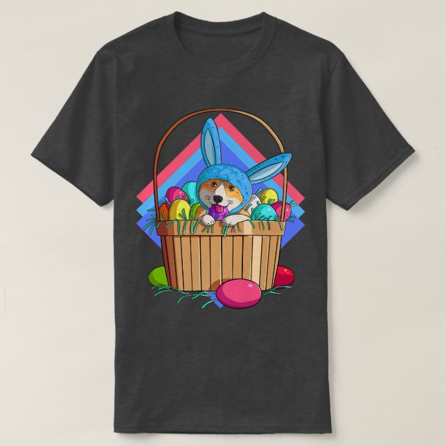 Pembroke Welsh Corgi Påskägg Bunny Hund1056 T Shirt (Design framsida)