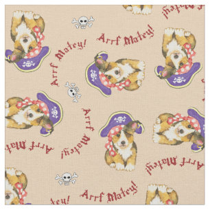 Pembroke Welsh Corgi Pirat Tyg