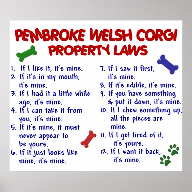 PEMBROKE WELSH CORGI PL2 POSTER (Framsidan)