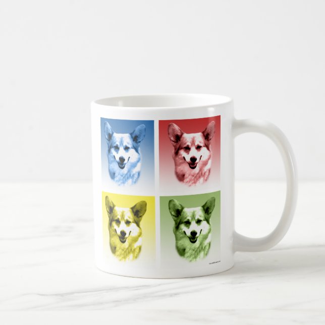Pembroke Welsh Corgi Pop Art Kaffemugg (Höger)