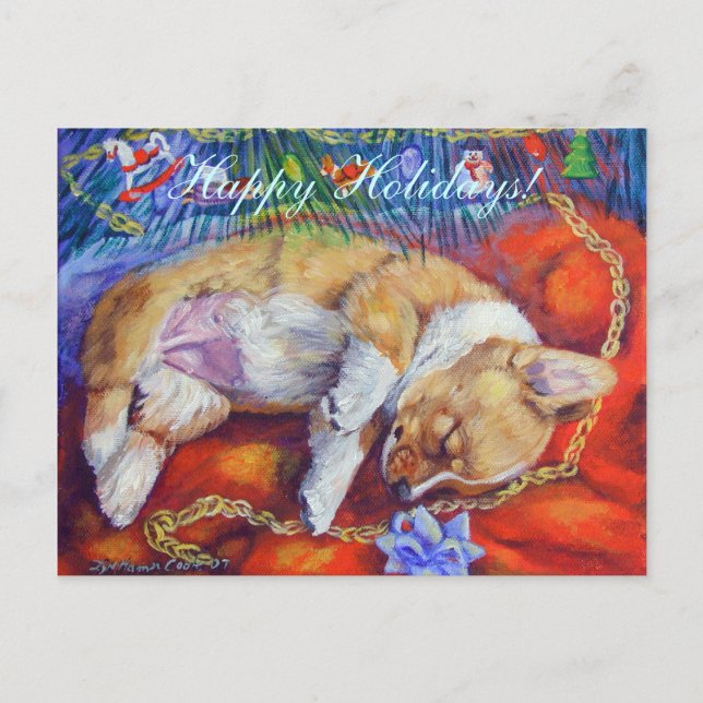 Pembroke Welsh Corgi Postcards Helg Vykort (Framsida)