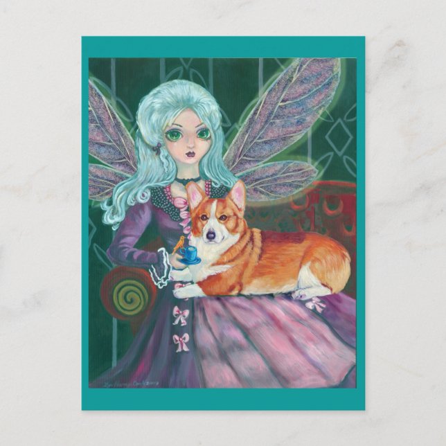 Pembroke Welsh Corgi Postcards Vykort (Framsida)