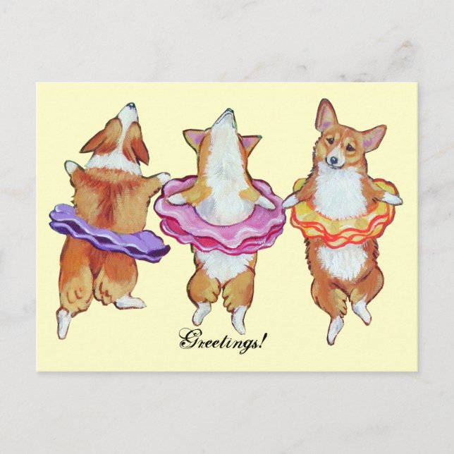 Pembroke Welsh Corgi Postcards Vykort (Framsida)