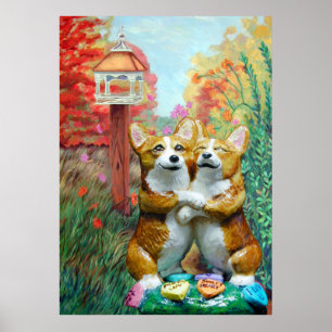 Pembroke Welsh Corgi Poster Skriv ut