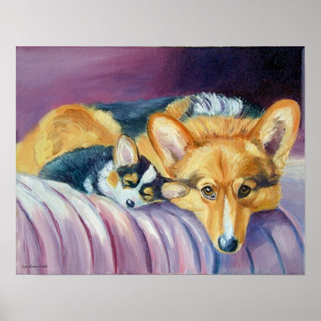 Pembroke Welsh Corgi Poster Skriv ut (Framsidan)