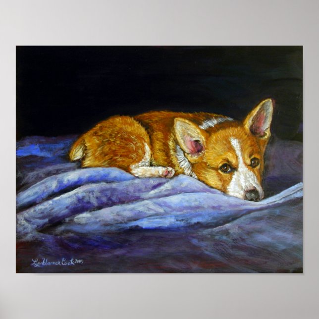 Pembroke Welsh Corgi Poster Skriv ut (Framsidan)