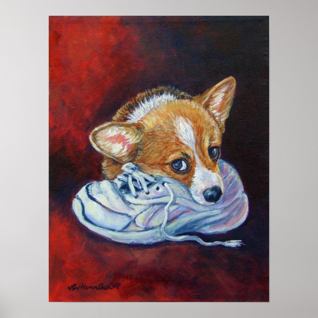 Pembroke Welsh Corgi Poster Skriv ut (Framsidan)