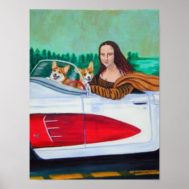 Pembroke Welsh Corgi Poster Skriv ut (Framsidan)