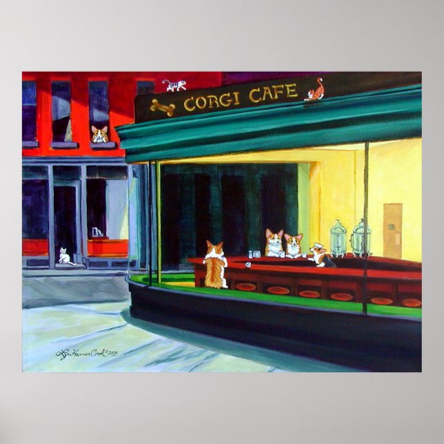 Pembroke Welsh Corgi Poster Skriv ut (Framsidan)