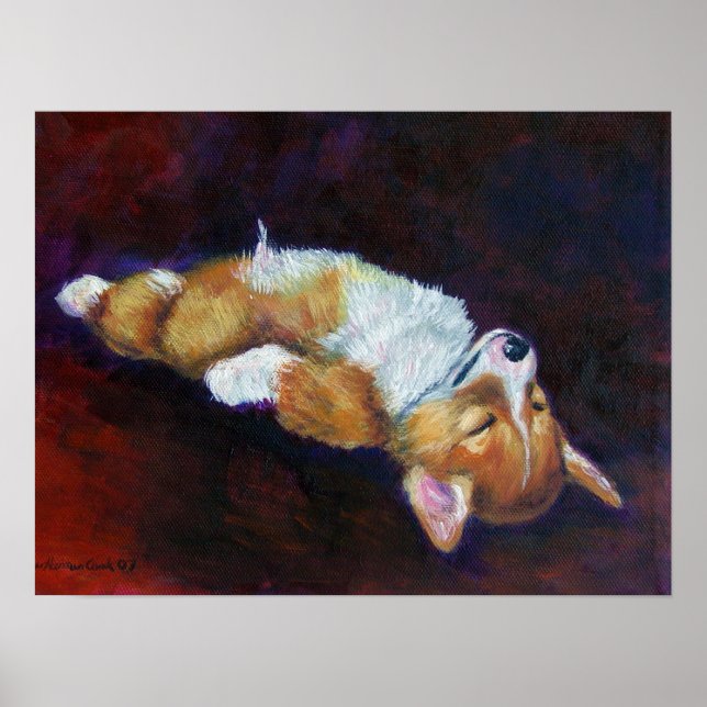 Pembroke Welsh Corgi Poster Skriv ut (Framsidan)