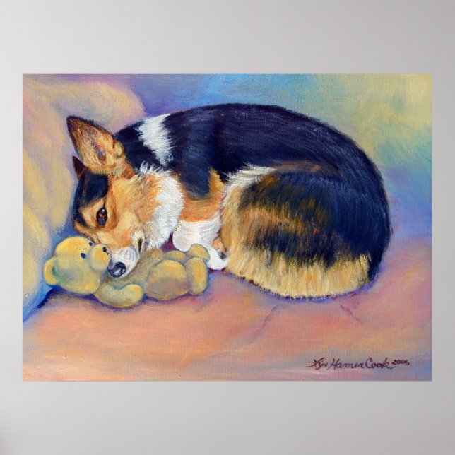Pembroke Welsh Corgi Poster Skriv ut (Framsidan)