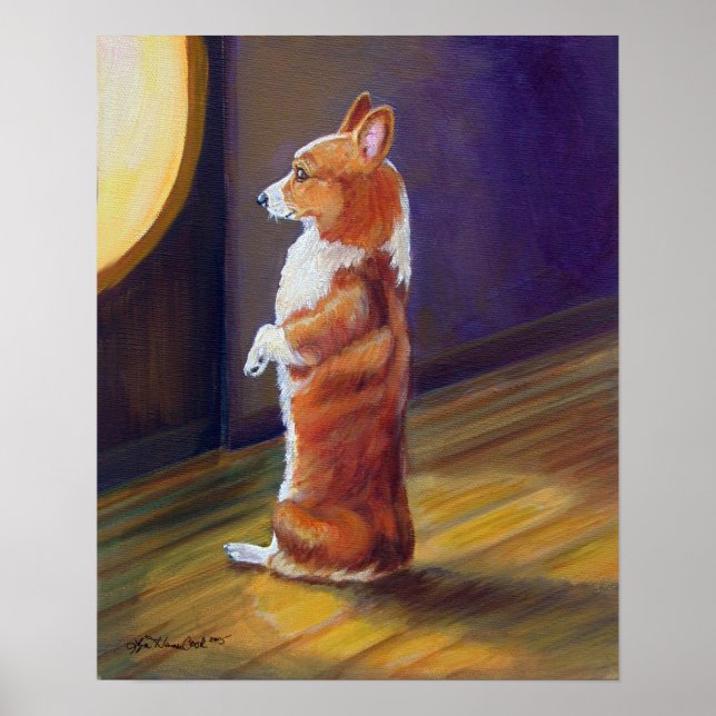 Pembroke Welsh Corgi Poster Skriv ut (Framsidan)