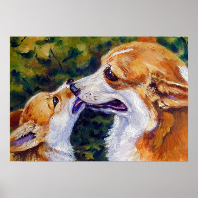 Pembroke Welsh Corgi Print Poster (Framsidan)