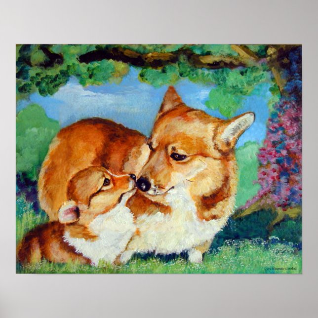Pembroke Welsh Corgi Print Poster (Framsidan)