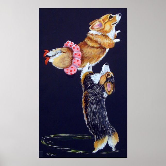 Pembroke Welsh Corgi Print Poster (Framsidan)