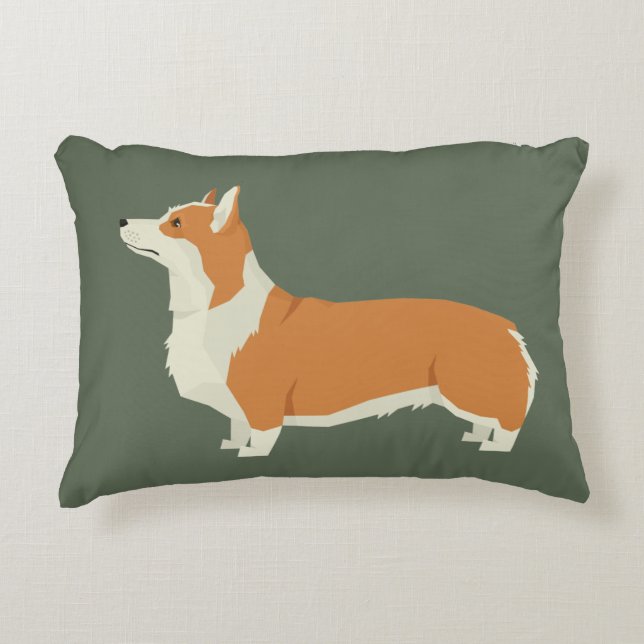 Pembroke Welsh Corgi Prydnadskudde (Framsidan)
