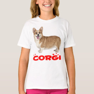 Pembroke Welsh Corgi Puppy Hund Red Kärlek Girls T-shirt