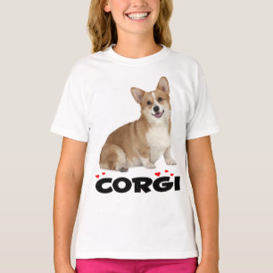 Pembroke Welsh Corgi Puppy Hund Red Kärlek Girls Tee