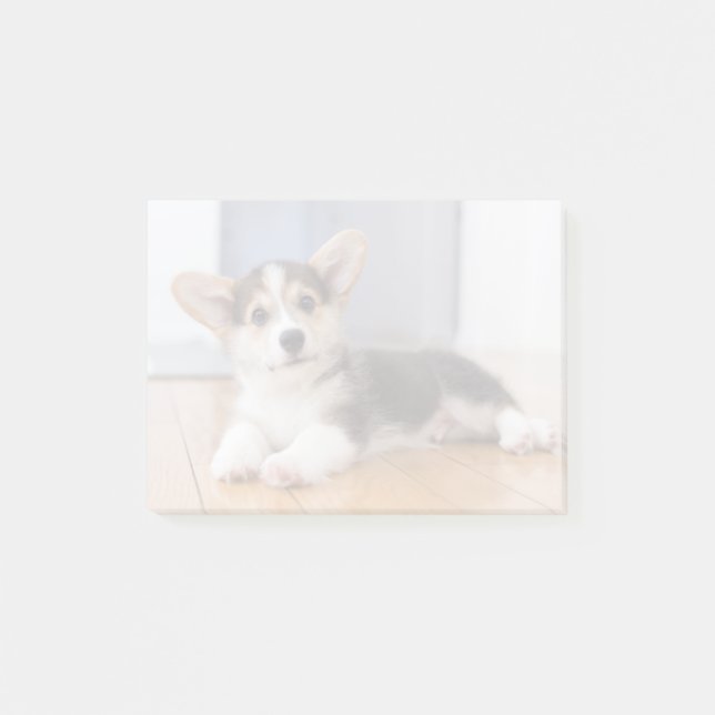 Pembroke Welsh Corgi Puppy Post-it Block (Framsida)