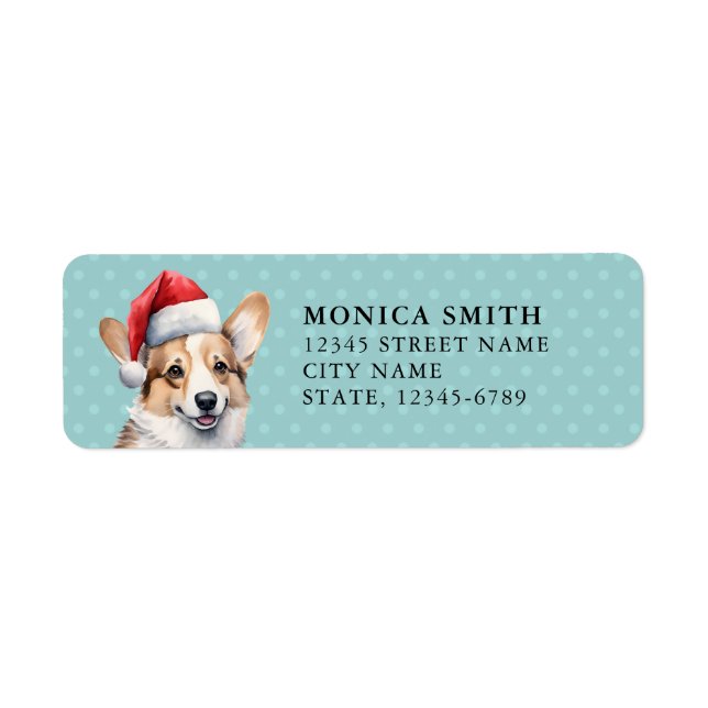 Pembroke Welsh Corgi Returetiketter Returadress Etikett (Framsidan)