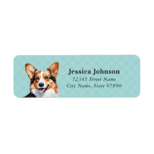 Pembroke Welsh Corgi Returetiketter Returadress Etikett