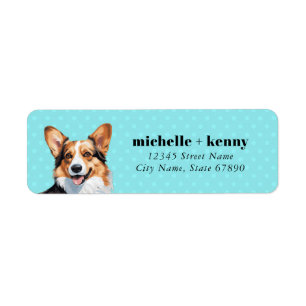 Pembroke Welsh Corgi Returetiketter Returadress Etikett